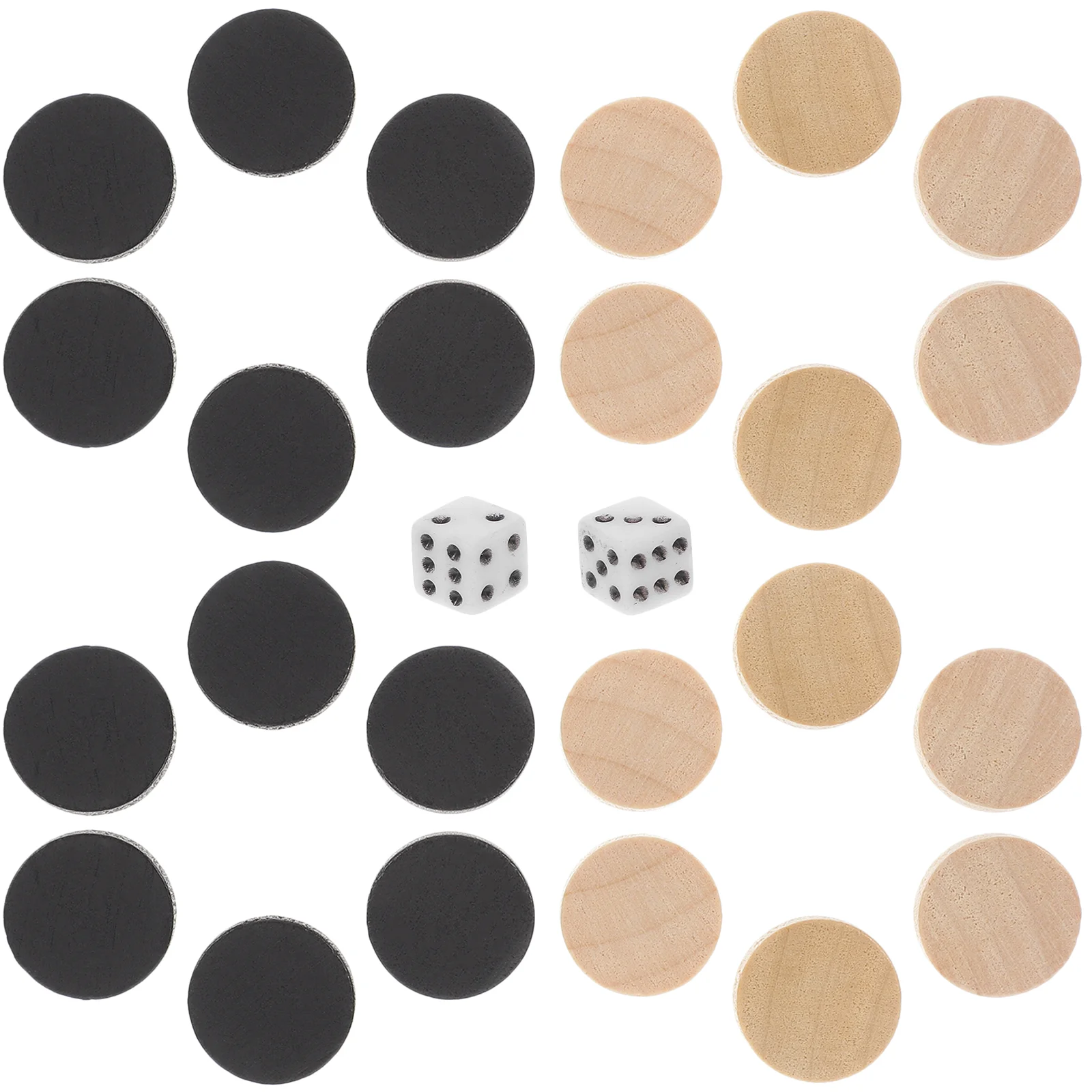 

30 Pcs Backgammon Board Chess For Game Checkerboard Stone Chessboard Accessories Wooden