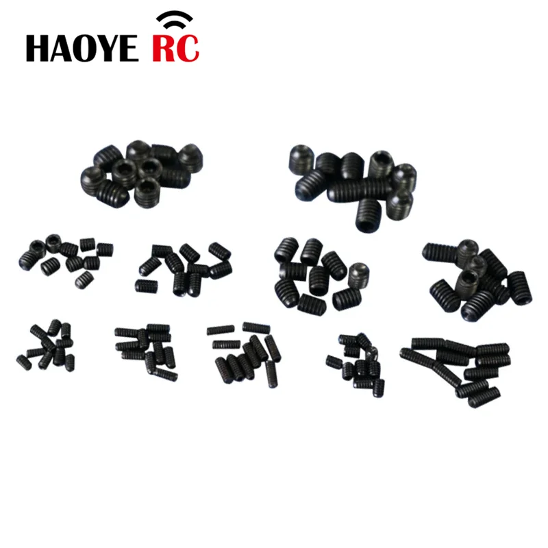 Haoye 20pcs M2 M2.5 M3 M4 M5 Metal Steel Hex Socket Set Screws Grub Screw For Rc Model Plane Accessories