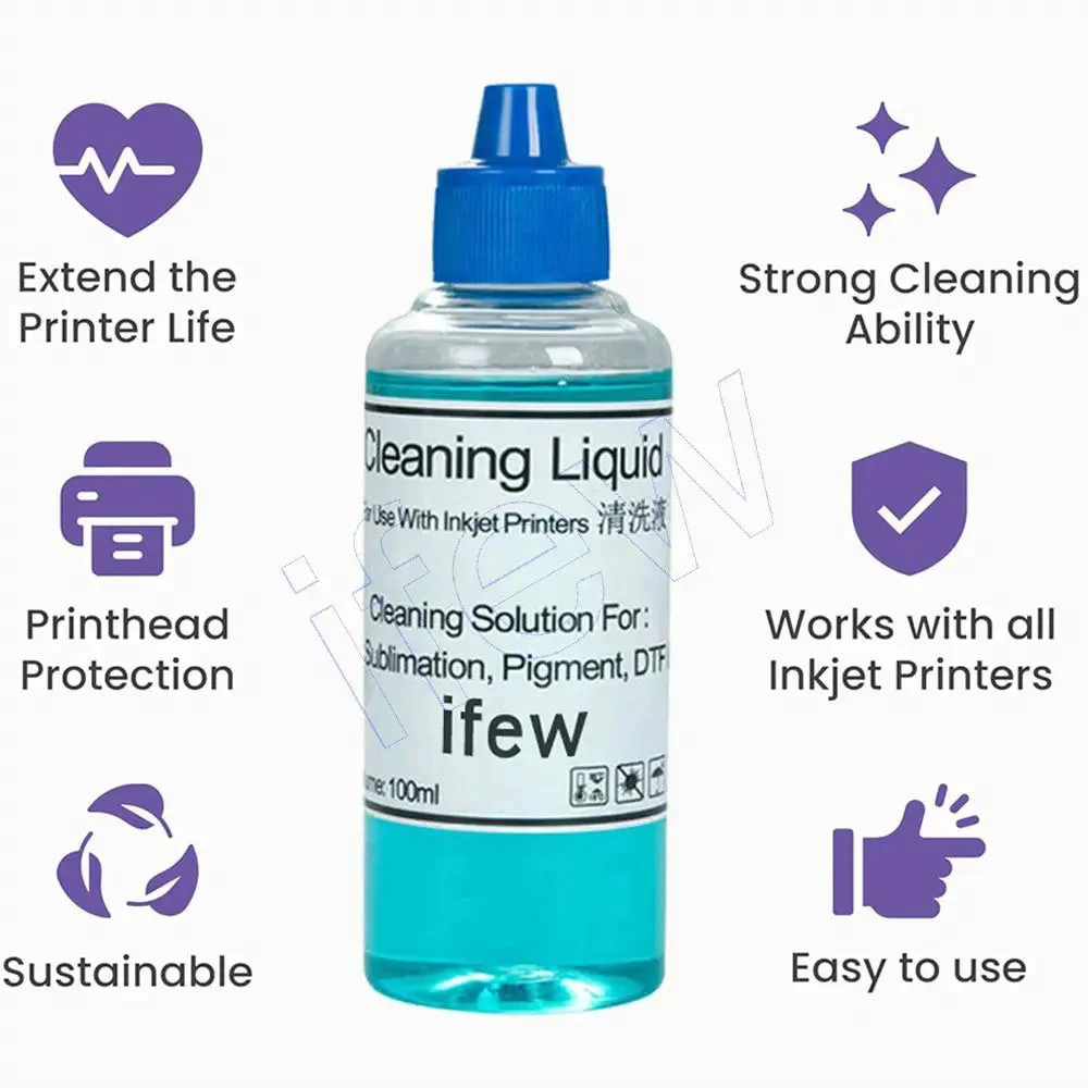 سائل منظف رأس الطباعة L800 لتنظيف DTF حل تنظيف قوي لرأس الطباعة Epson L18050 L8050 8550