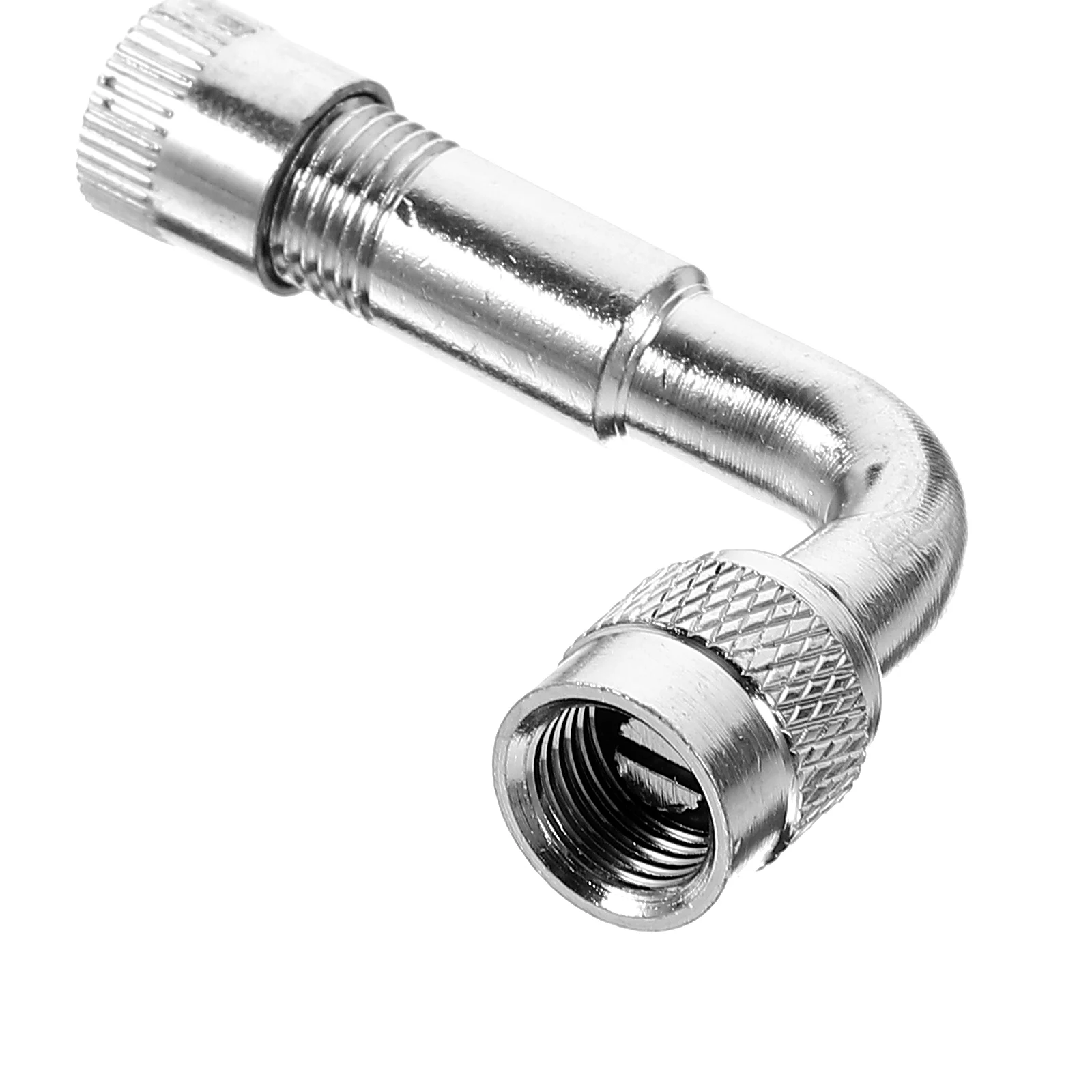 

1pcs 90 Degree Valve Extension Rod Silver Tire Extensions Dual Wheels Motorcycle Right Angle Stem Adapter Bike Car