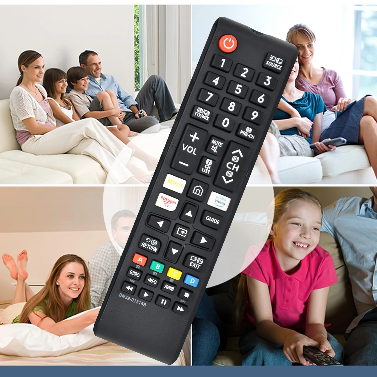 ZLRLMHY Remote Control Compatible with Samsung TV UE43RU7100 UE49RU7100 UE50RU7100 UE55RU7100 UE75RU7100 UE43RU7105