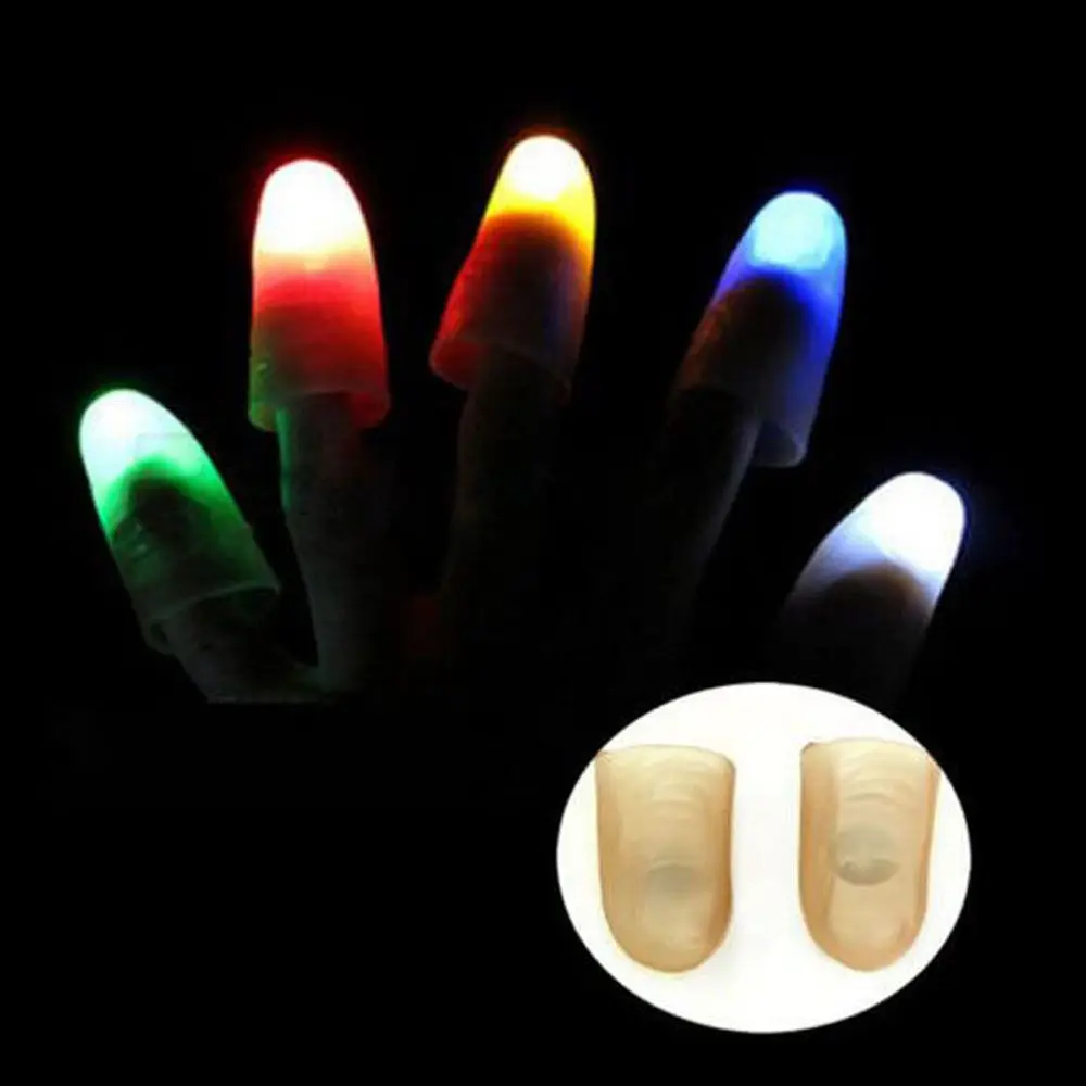 Party 2Pcs Super Bright Thumbs Fingers Trick Magic Light Finger Lights Close Up