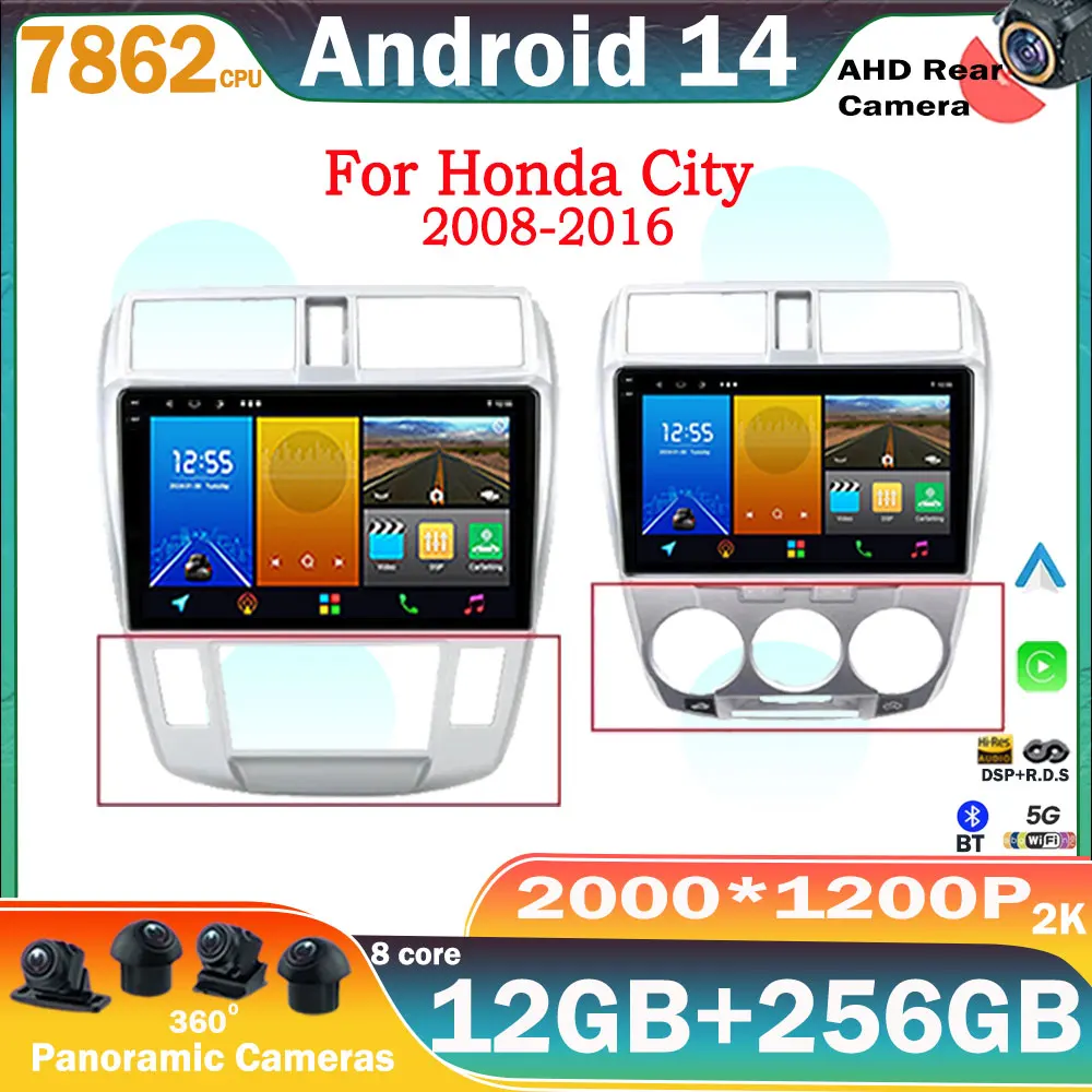 

Android 14 For Honda City 2008 2009 2010 2011 2012-2016 Car Radio GPS Multimedia Video Player Autoradio Stereo 2 Din QLED Screen