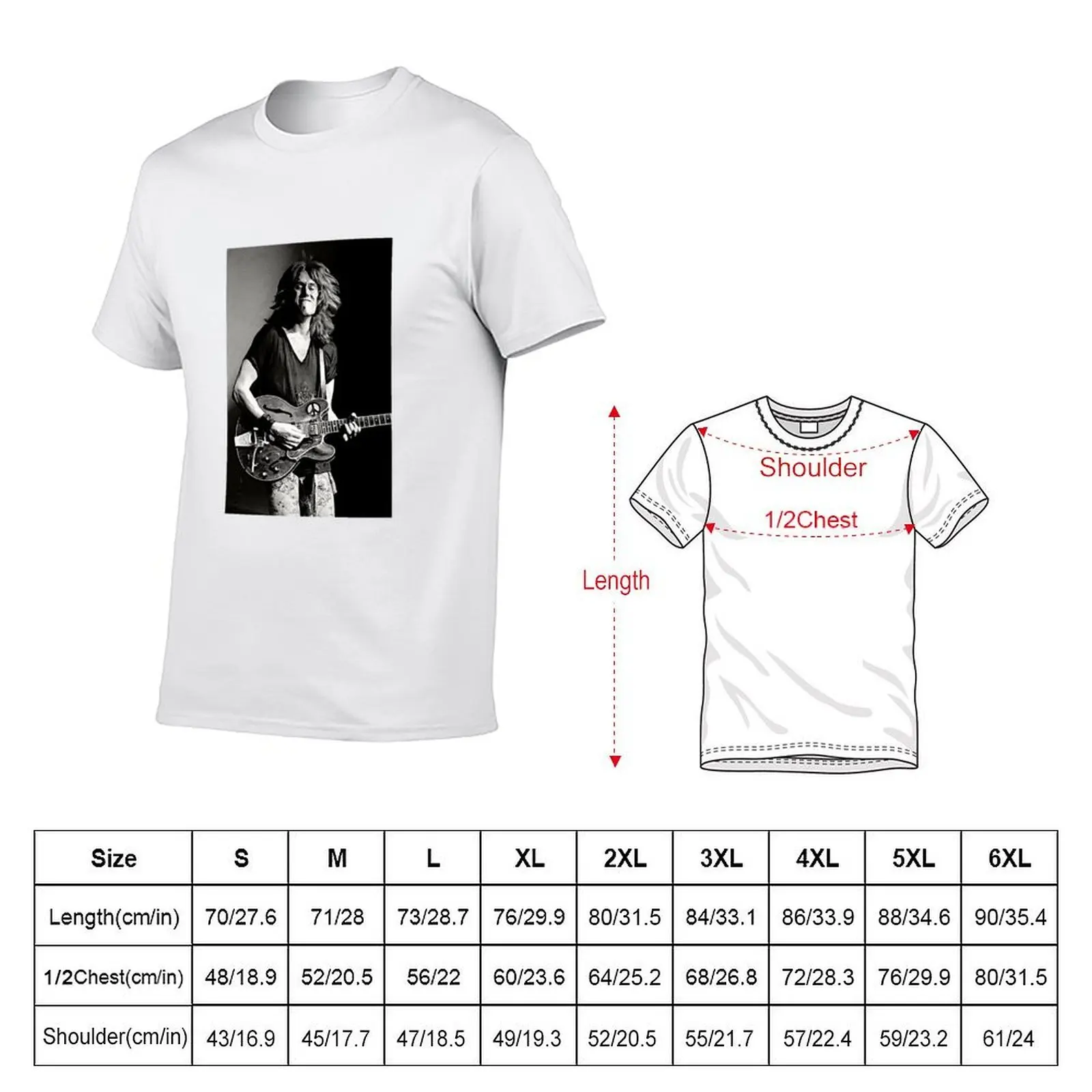 Alvin Lee Print Ten Years After Rock Blues Rockabilly T-Shirt t shirts for man graphic tees T-Shirt