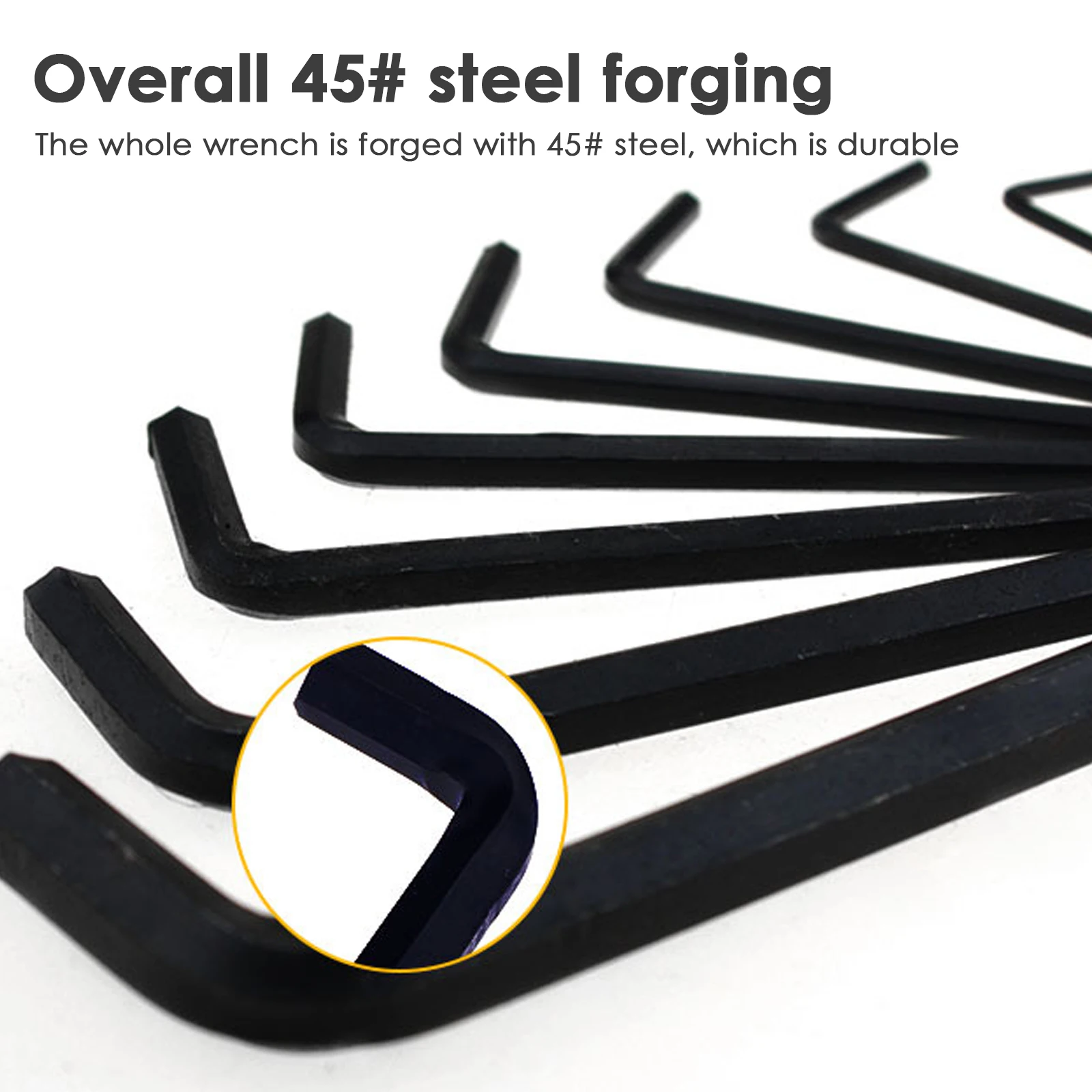 8Pcs Allen Wrench WR017021 Mini Allen Keys Cr-V Hanging-ring-design Repair Hand Tools Mechanical Workshop Tools