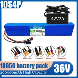 36V 10S4P 200000mAh 18650 original rechargeable Li-Ion battery high power cell electric bicycle motor built-in BMS protection