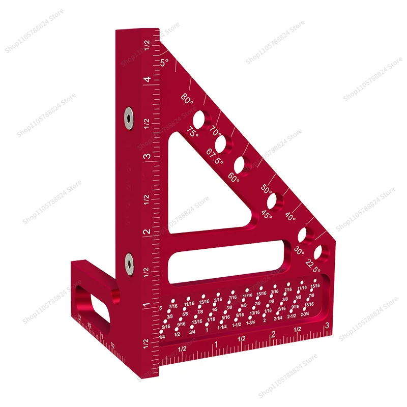 For Aluminum Alloy  3D Scribing Special Triangle Ruler 90 ° Ruler Accurate Scribing
