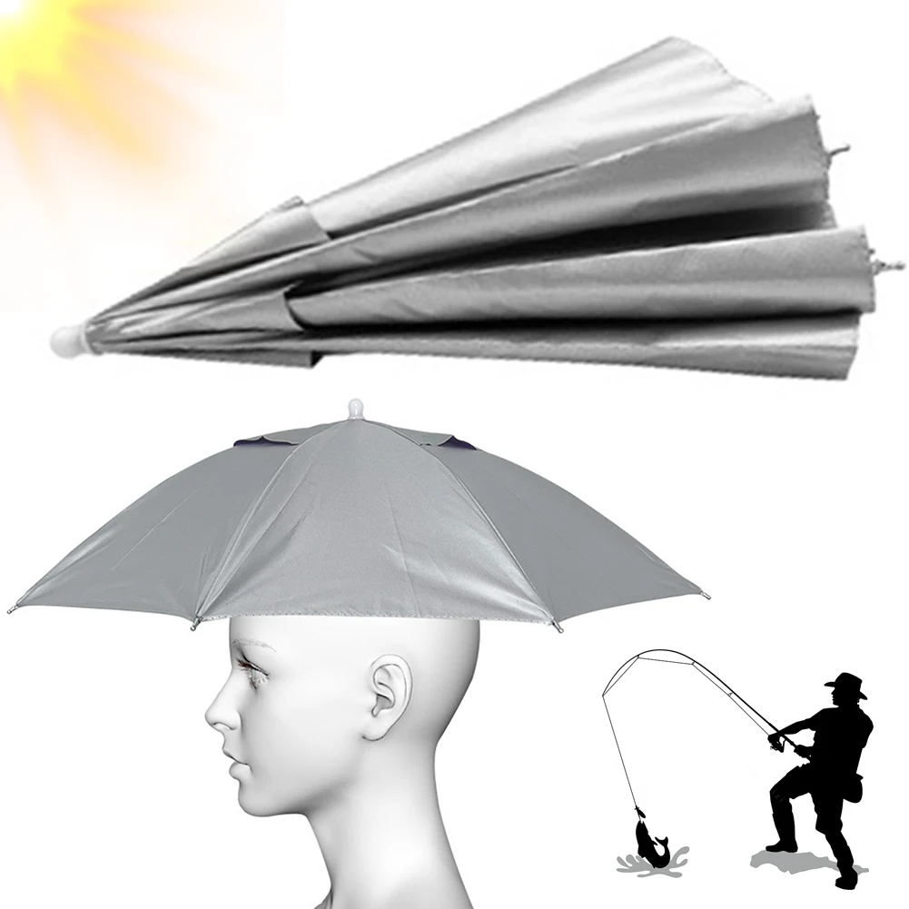 

Головной зонт, эластичная повязка на голову, зонтик, водонепроницаемый солнцезащитный козырек, зонт, регулируемая шляпа для кемпинга, рыбалки, гольфа