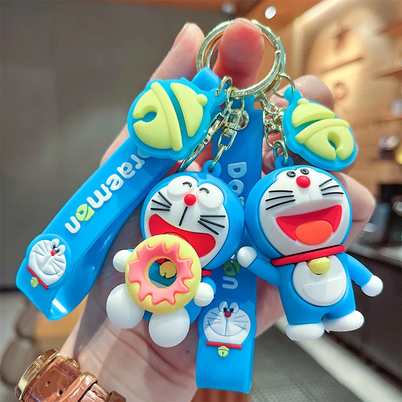 Doraemon Cute Doll Pendant Anime Figures Cat Robot Kawaii Fashion Keychain Bag Keyring Ornament Children Charm Birthday Gifts