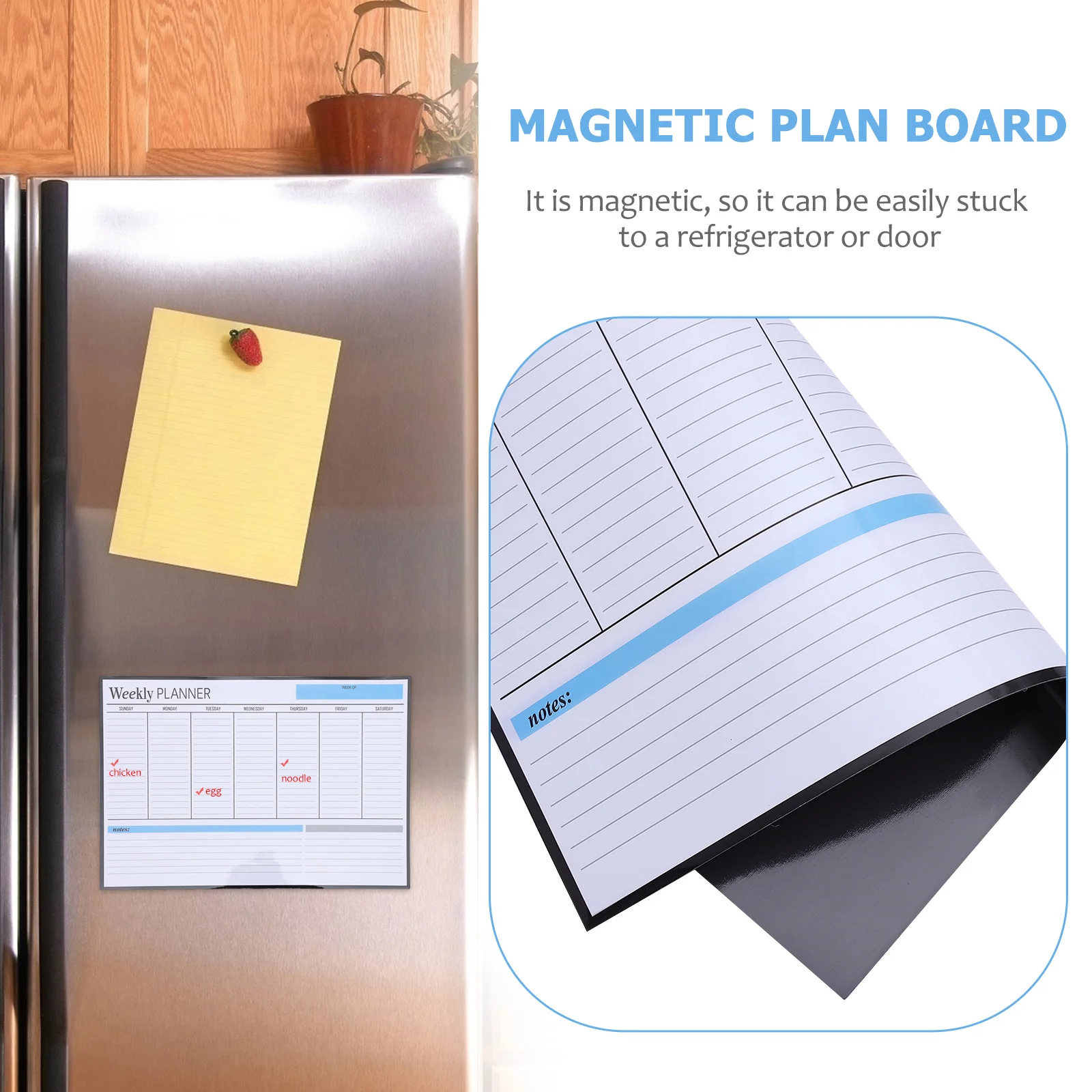 

1Pc Magnetic Erasable Message Board For Fridge Refrigerator Removable Memorandum Tool