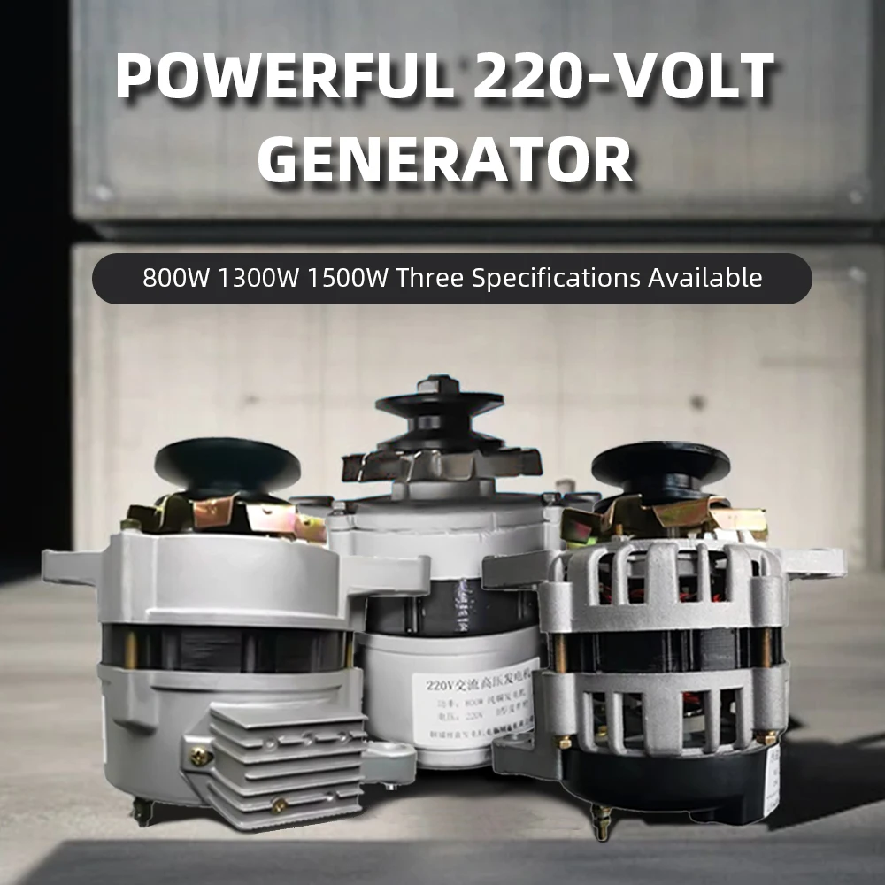 

220V1500W Permanent Magnet Brushless Small Alternator 800W/1300W Pure Copper Wire Generator with Voltage Regulator