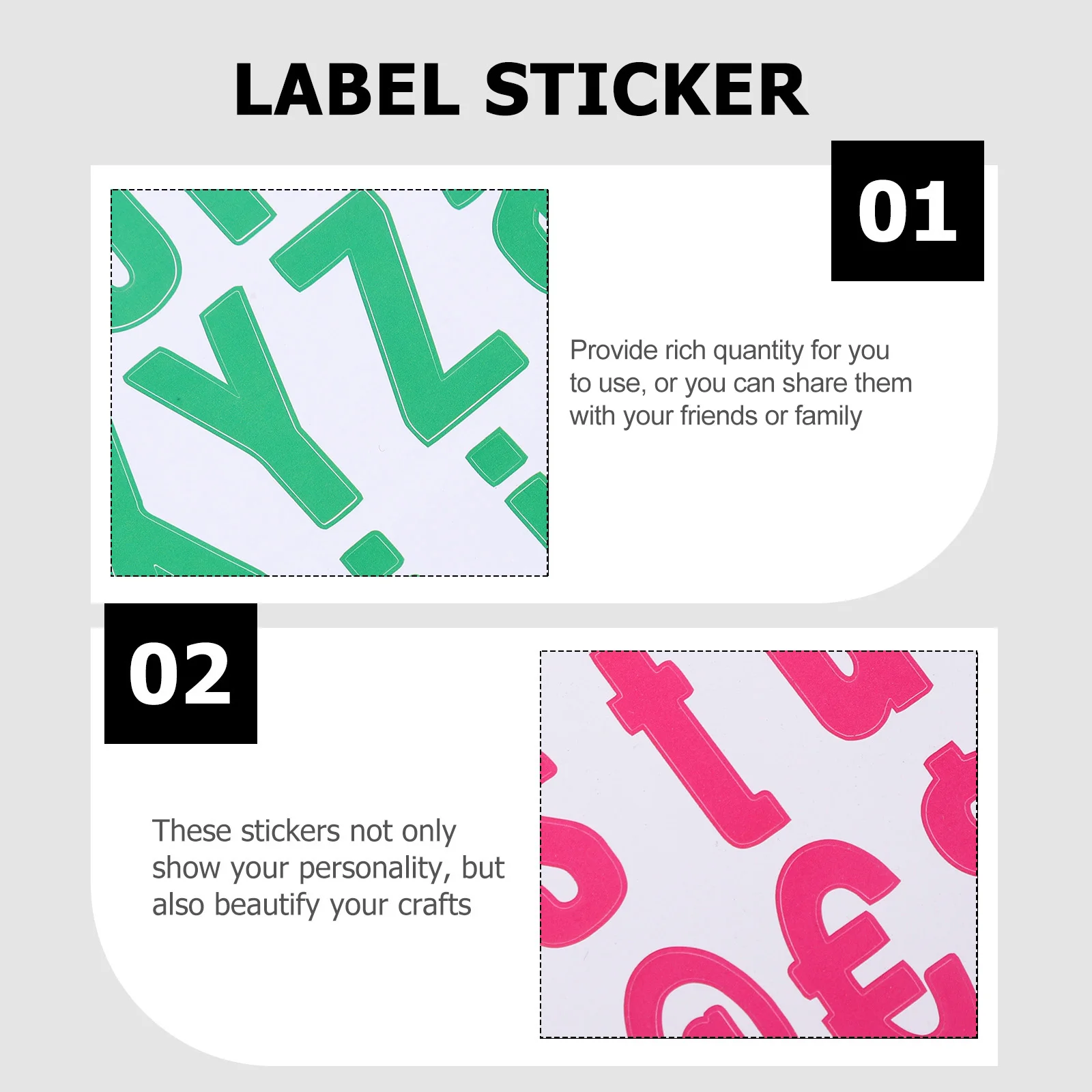 Alphabet Letter Number Stickers for Sign Door Business Address Scrapbooking Envelopes Gift Tags Sticker Letters for Crafts