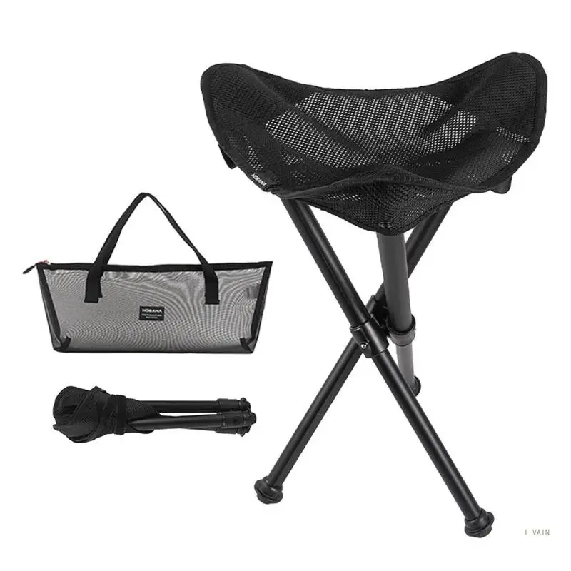 M5TC Camping Folding Stool  Foldable Camp Tripod Chair Outdoor Survival Gear