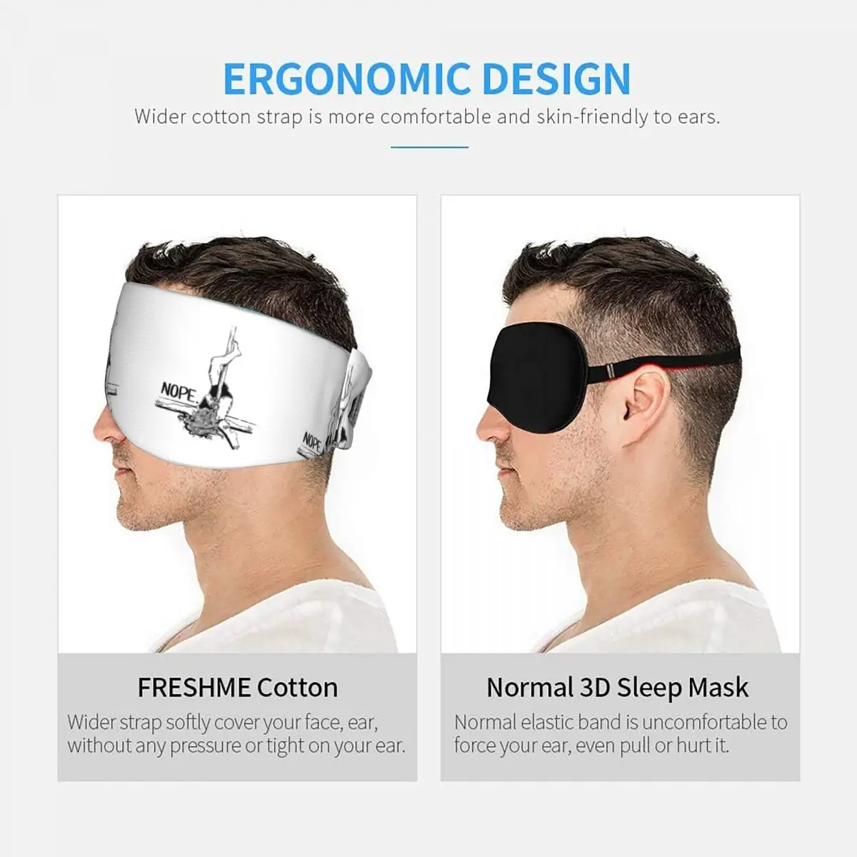 Pole Dance NOPE - Black sleep eye mask Light Blocking Portable Eye Cover for Girls Boys Travel Party Gift Eyeshade eyepatch view 5