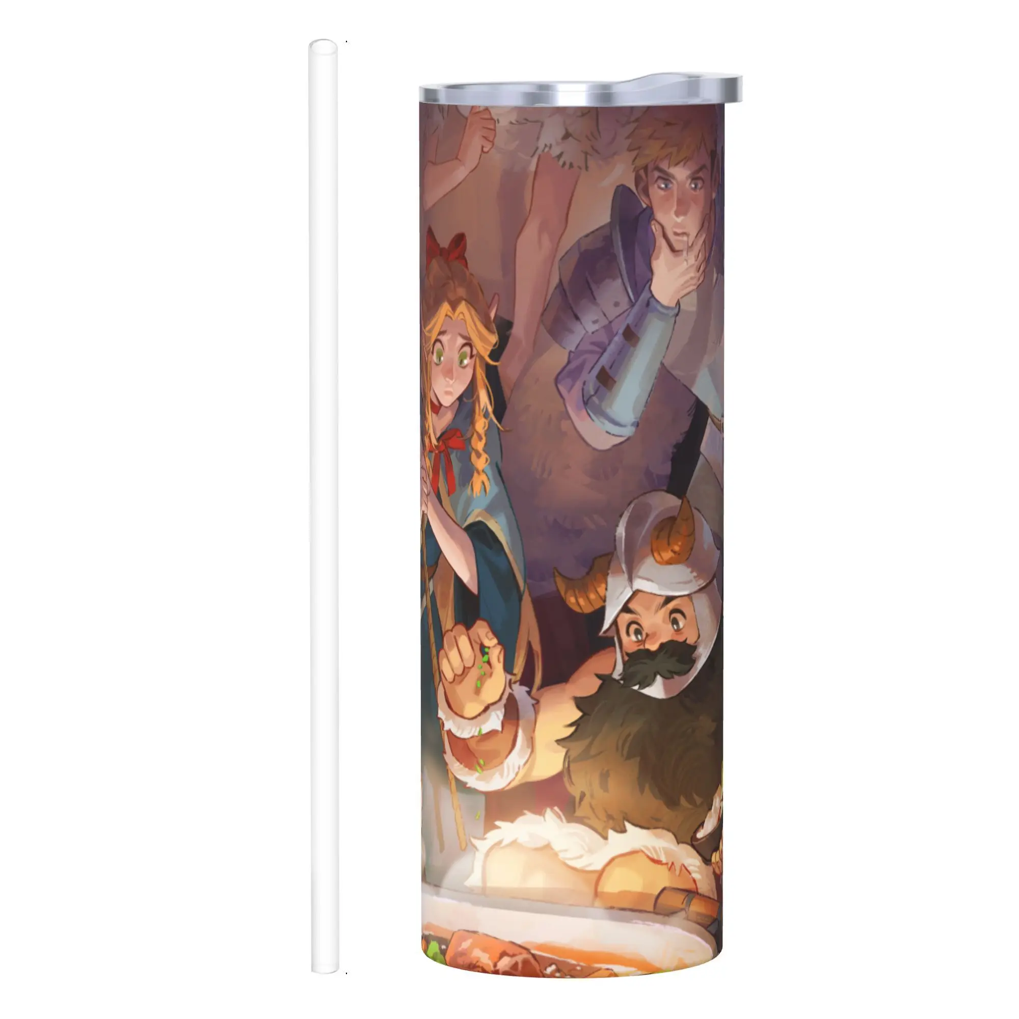 

Stainless 20oz Anime Insulated Cup, Delicious in Dungeon Bottle Stainless Double Wall Insulated Bottles with Straw ​ ​