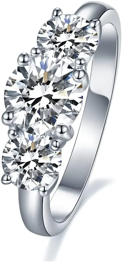 

Moissanite Wedding Band for Women Eternity Bands Moissanite Wedding Rings PT950 Ring Anniversary Band White Gold