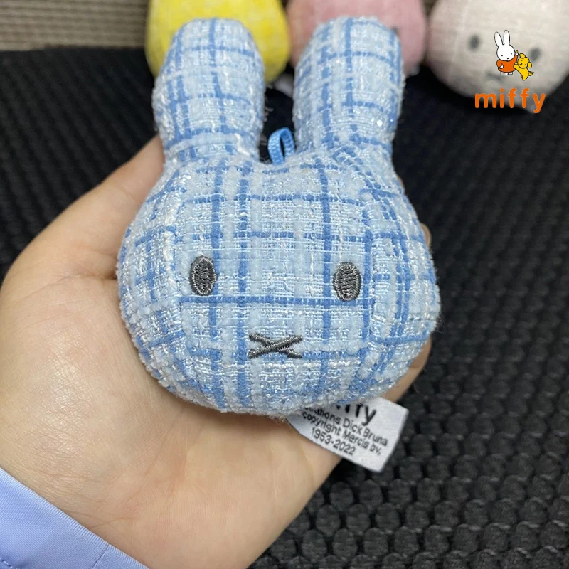 Cute Miffy Plush Doll Creative Cartoon Rabbit Head Backpack Anime Accessories Dopamine Couple Style Fluffy Stuffed Toy Girl Gift
