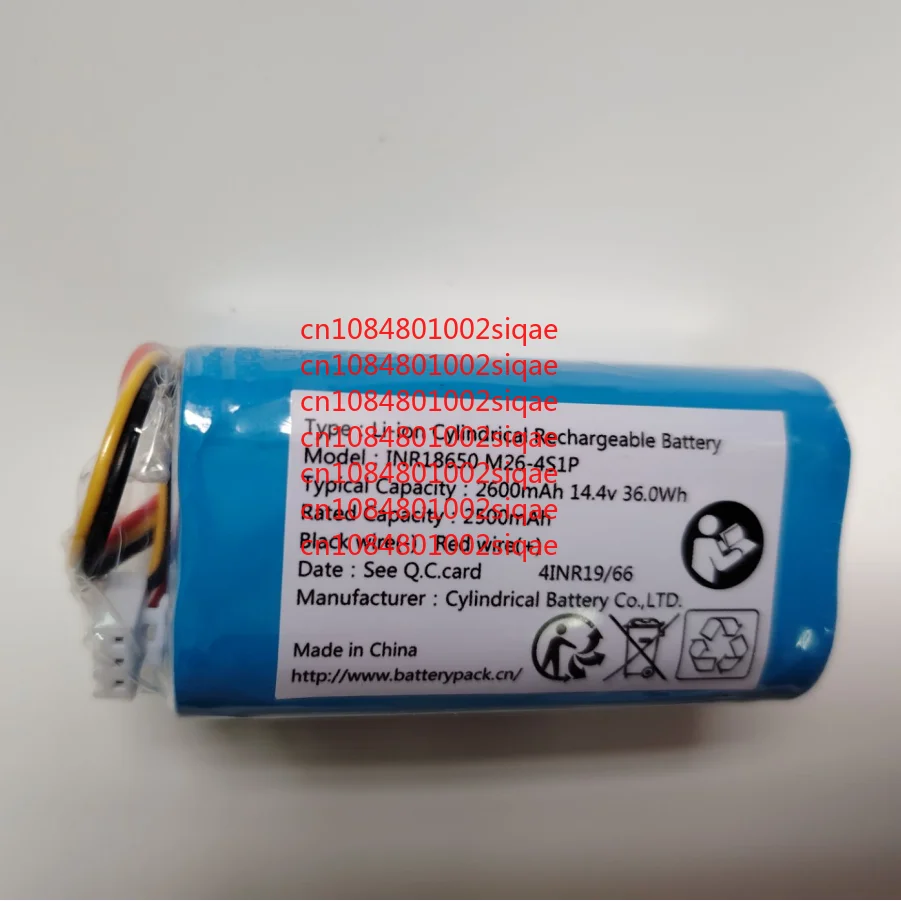 

INR18650 M26-4S1P 14.4V 2600mah 2500MAh 36wh Lithium ion rechargeable battery WYORESY
