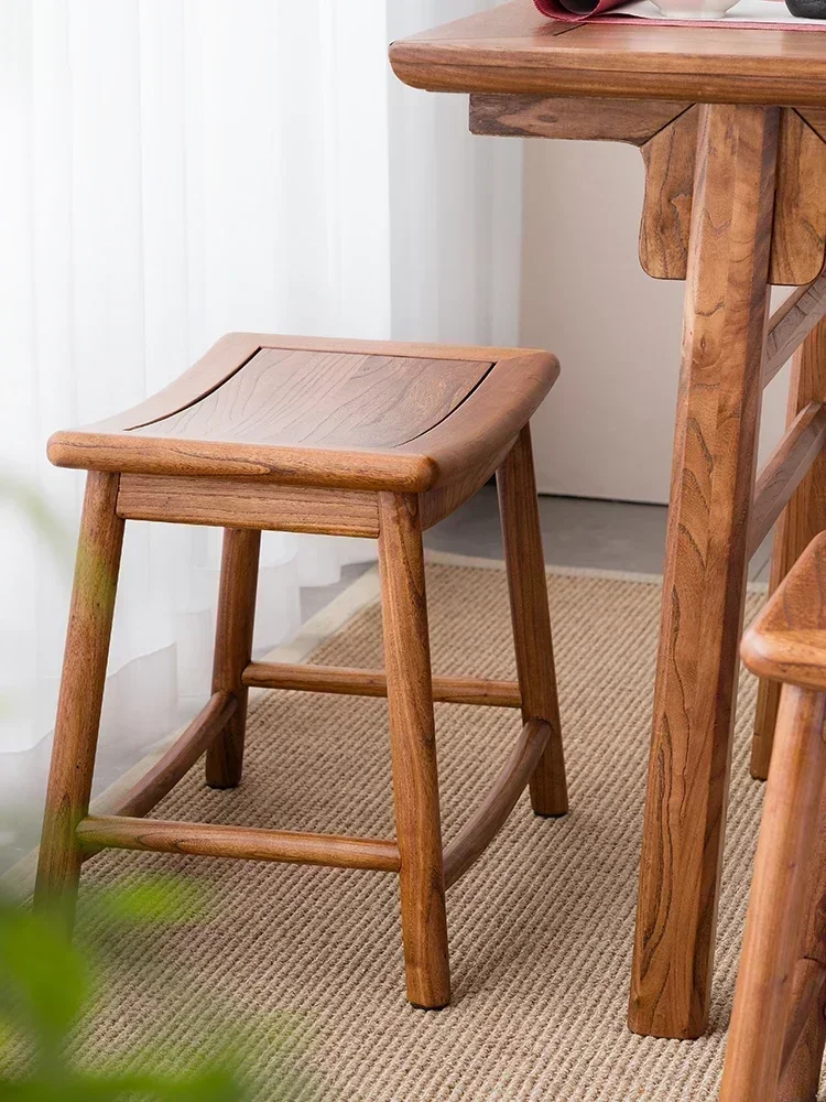 TAO New Chinese Style Solid Wood Texture Stool