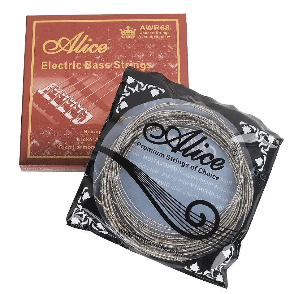 Alice AWR68 Electric Bass Strings For 4/5-Strings Bass Professional Light Medium Hexagonal Core Nickel Alloy Winding