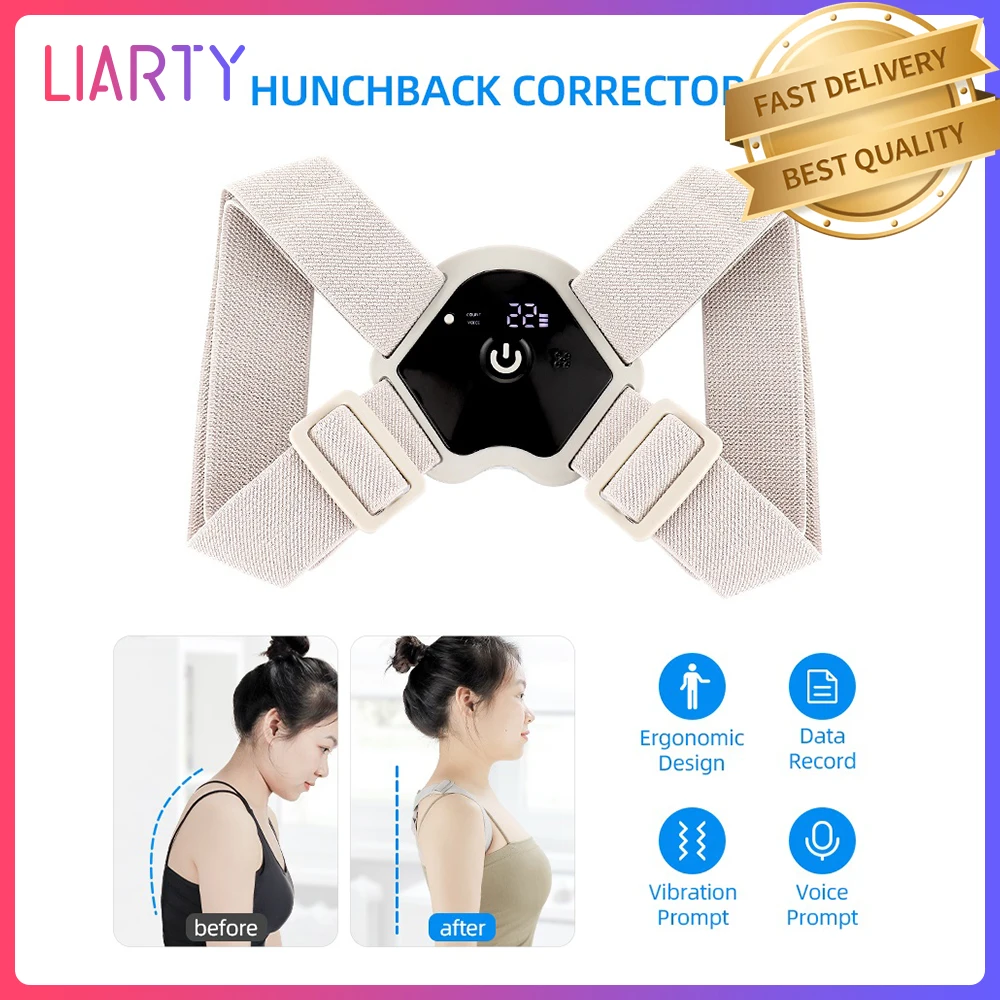 

Intelligent Voice Reminder Vibration Hunchback Corrector Sitting Posture Trainer Back Shoulder Corrector Spine Correction Belt