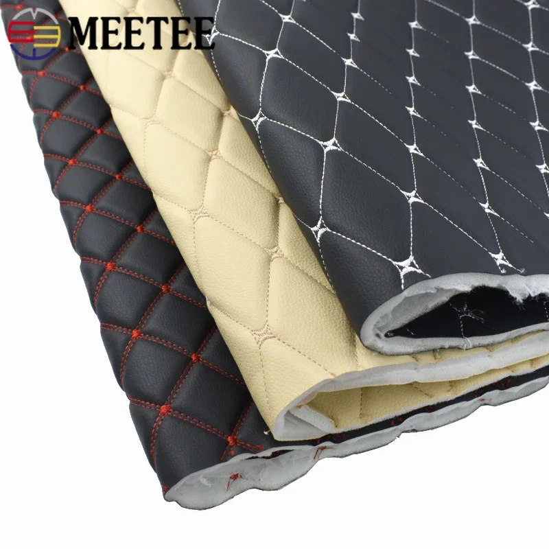 

Meetee 45*160cm Synthetic Leather Fabric Embroid PVC Sofa Fabrics Car Interior Seat Upholstery Wall Decor Material Accessories