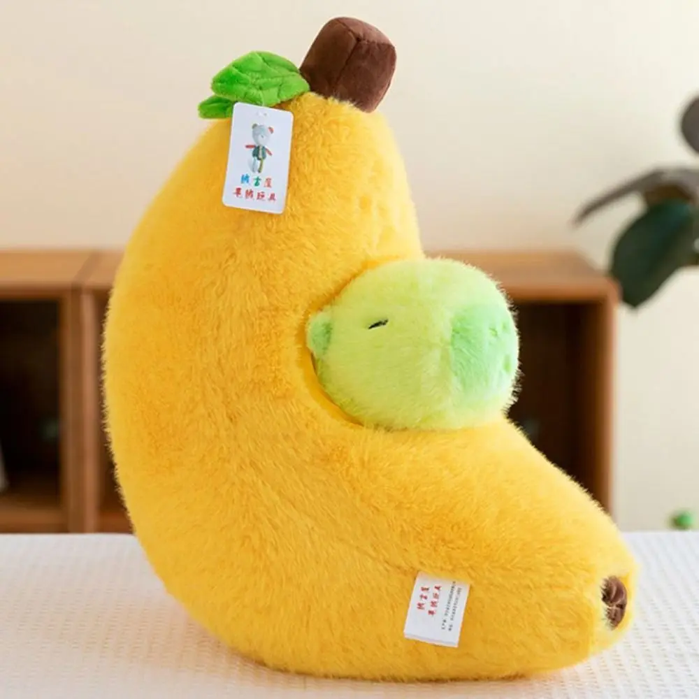 Simulation Banana Capybara Plush Doll Cute Doll Cloth Doll Banana Capibara Doll Cartoon 35cm Capibara Anime Fluffty Toy