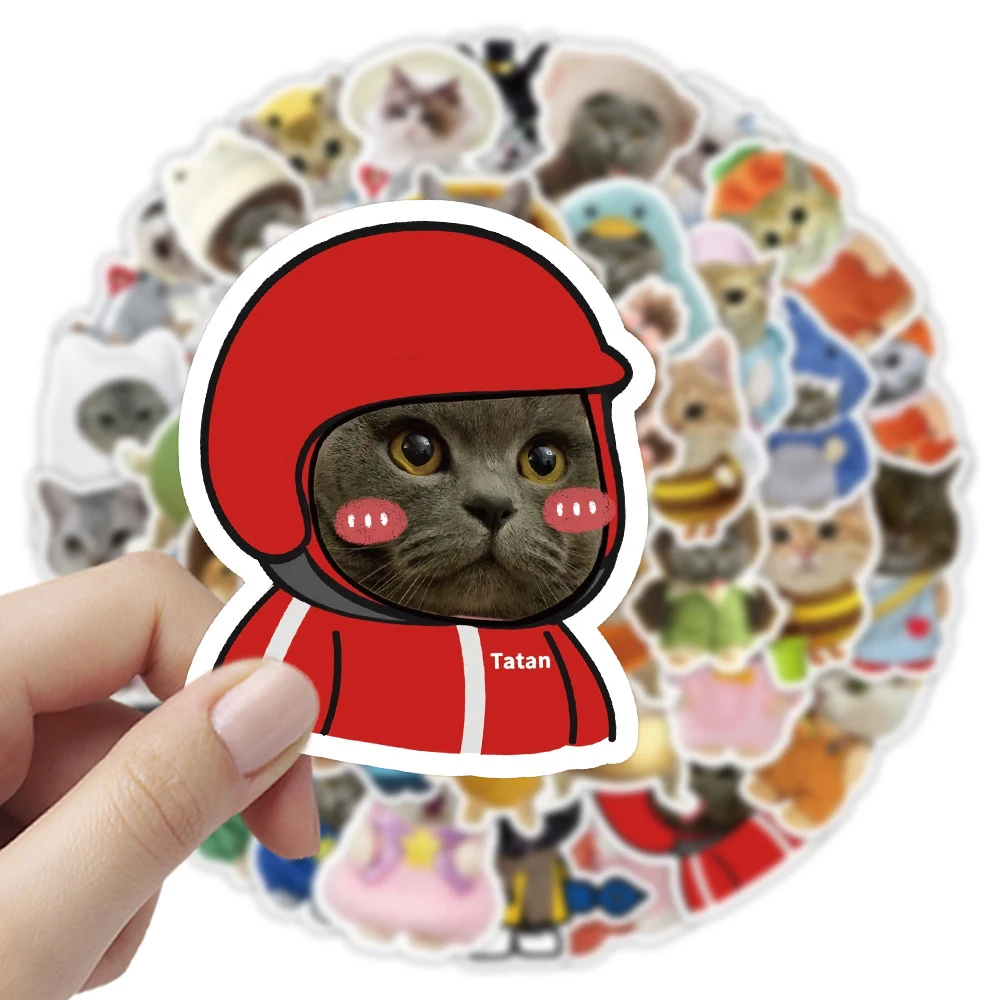 10/30/50pcs Funny Cartoon Cat Graffiti Stickers Animal MEME Sticker for Phone Laptop Skateboard Luggage Cute Decals Classic Toys