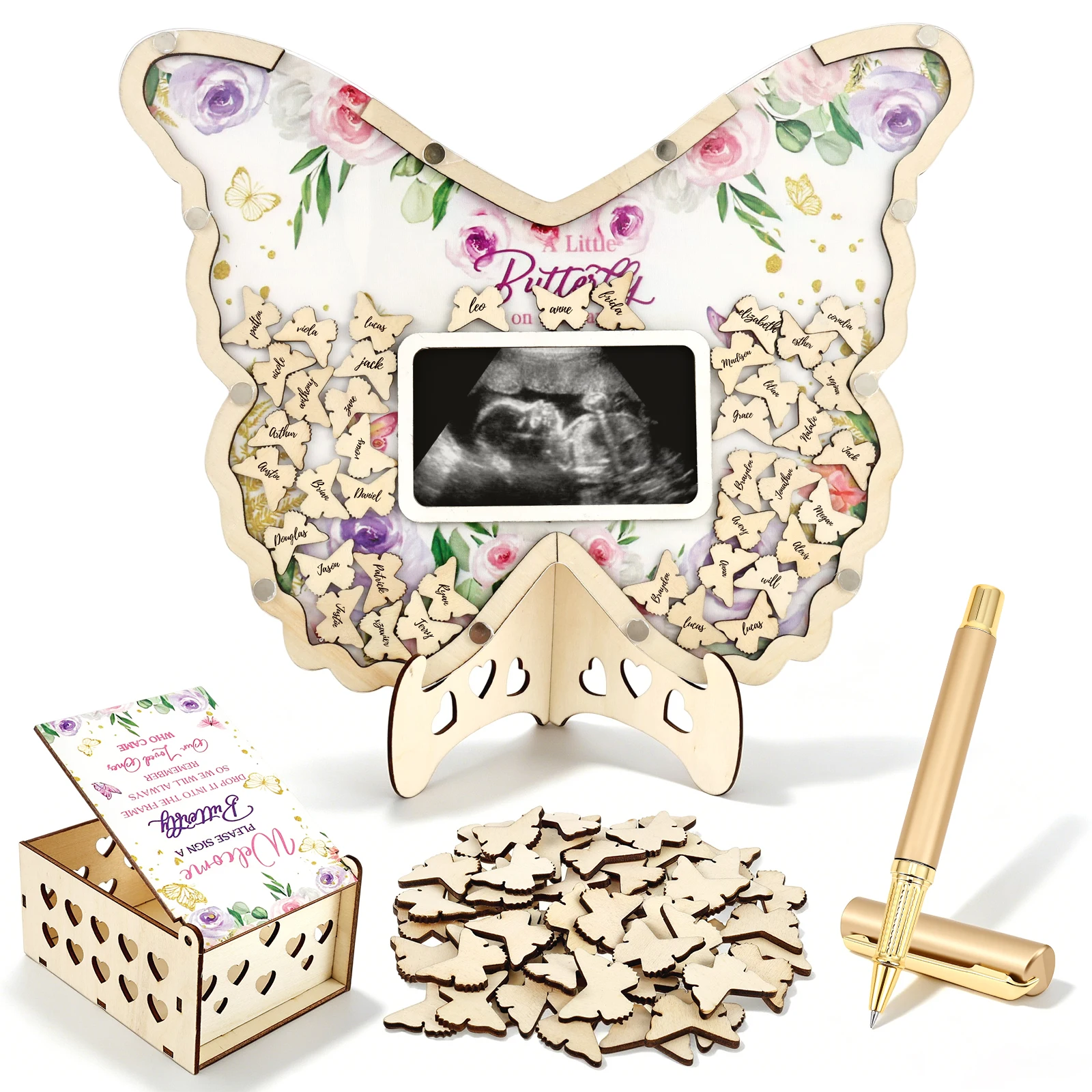 Baby Clothing Kit - 웨딩 방명록 나무 나비/옷 모양 방명록
