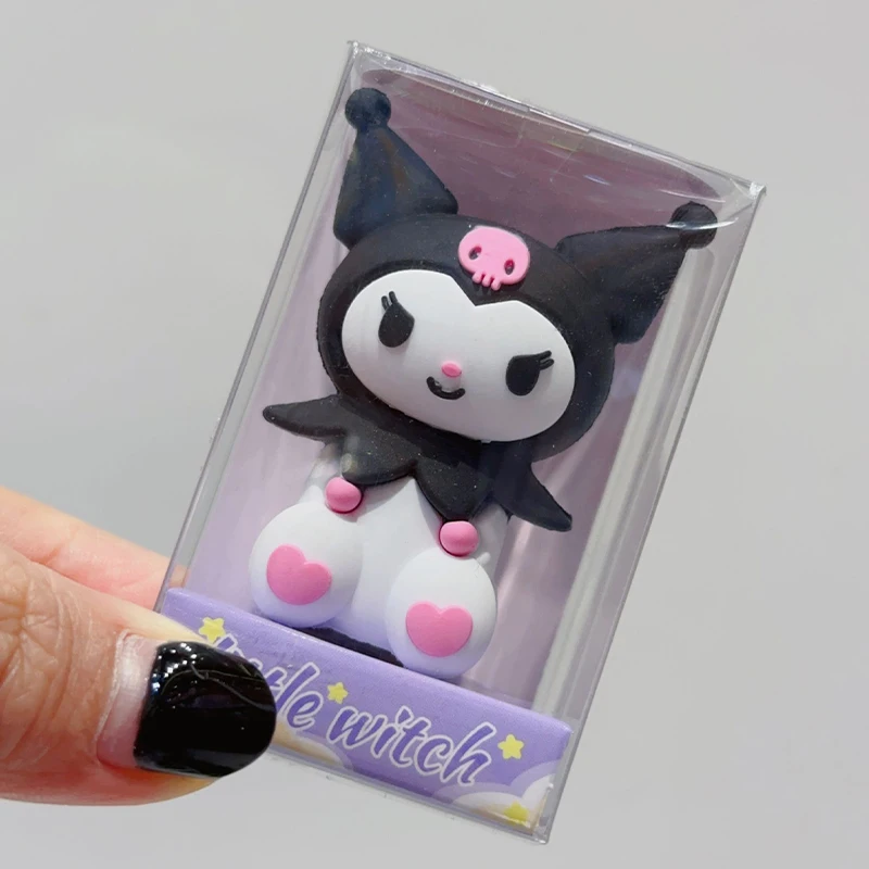 1/16pcs Sanrio Kitty Kuromi Hello Silicone Mini Manual Pencil Sharpener Cute Cartoon Student School Supplies Wholesale Girl Gift