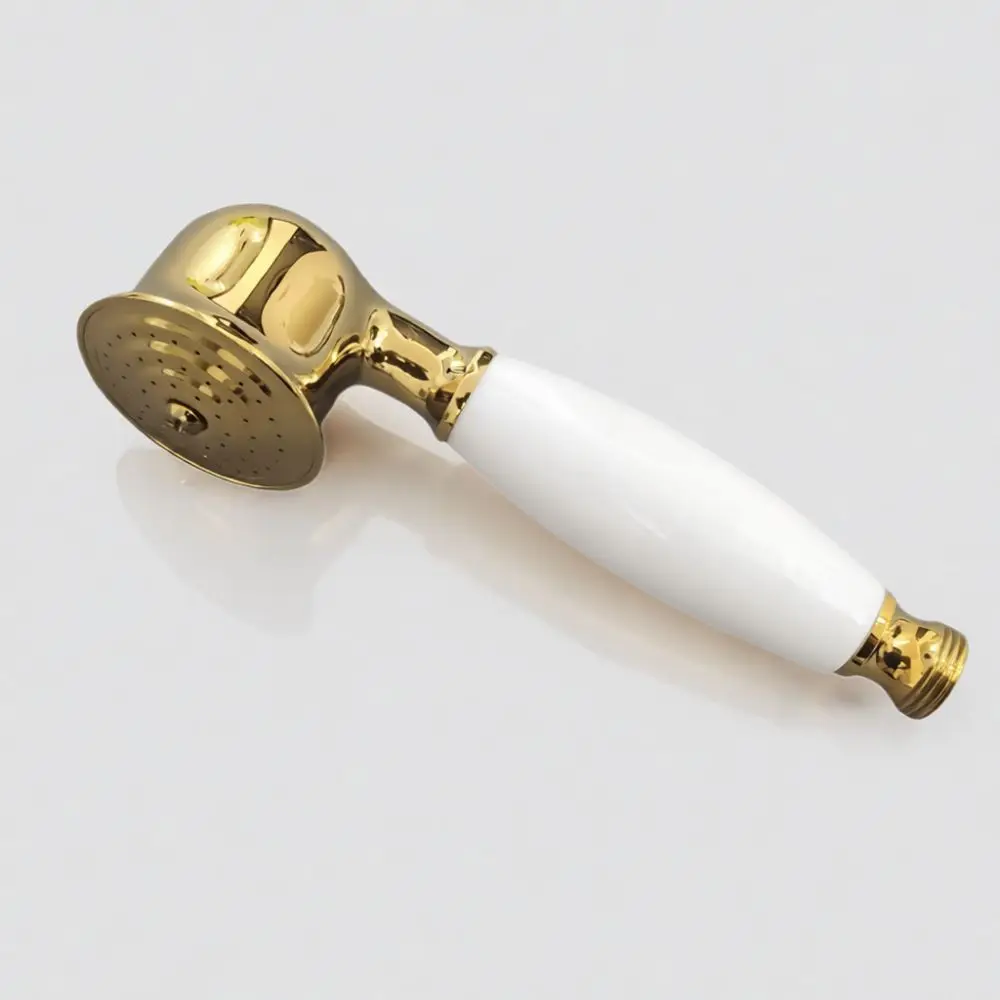 Vintage Handheld Shower Head Brass Retro Bathroom Sprayer High Pressure Rainfall Nozzle Antique Gold Silver Shower Accessory
