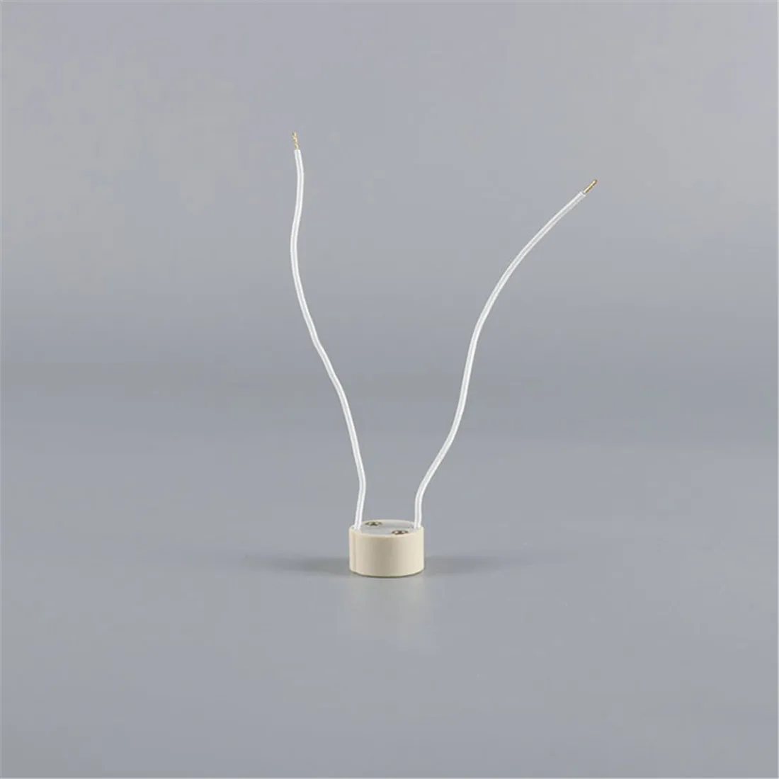 1/5/10/20/50pcs Pack GU10 Base Socket Ceramic Lamp Holder and Silicon Wire Connector, GU10 Halogen Bulb Holder