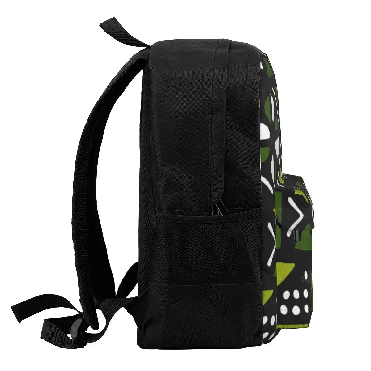 Lime Green Mudcloth African Tribal Print Backpacks Boys Girls Bookbag School Bags Kids Rucksack Travel Rucksack Shoulder Bag