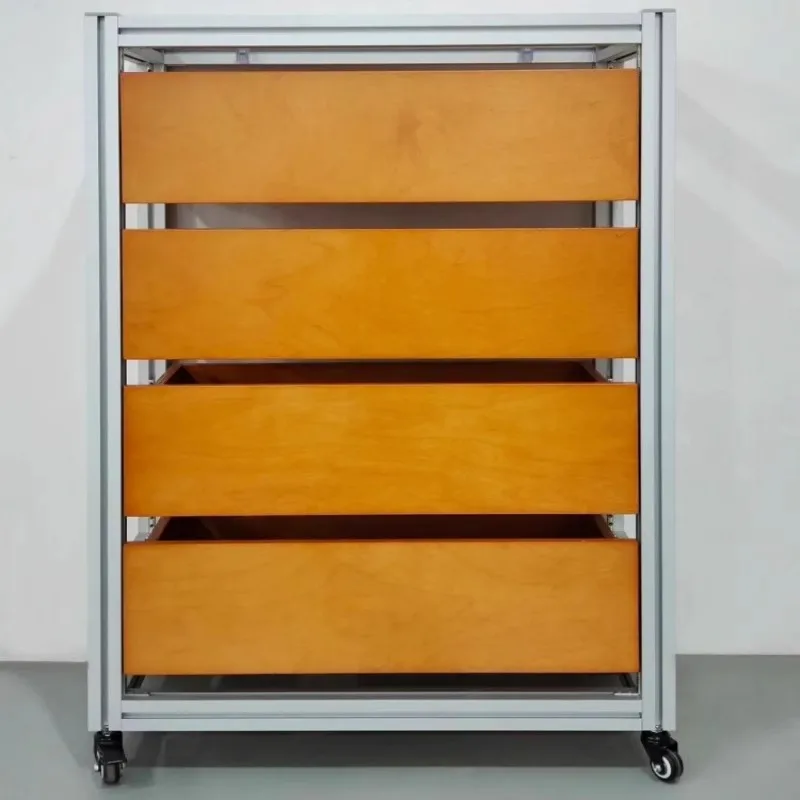 

Birch multi-layer medieval ocean board chest cabinet with drawers, simple storage side cabinet, living room locker