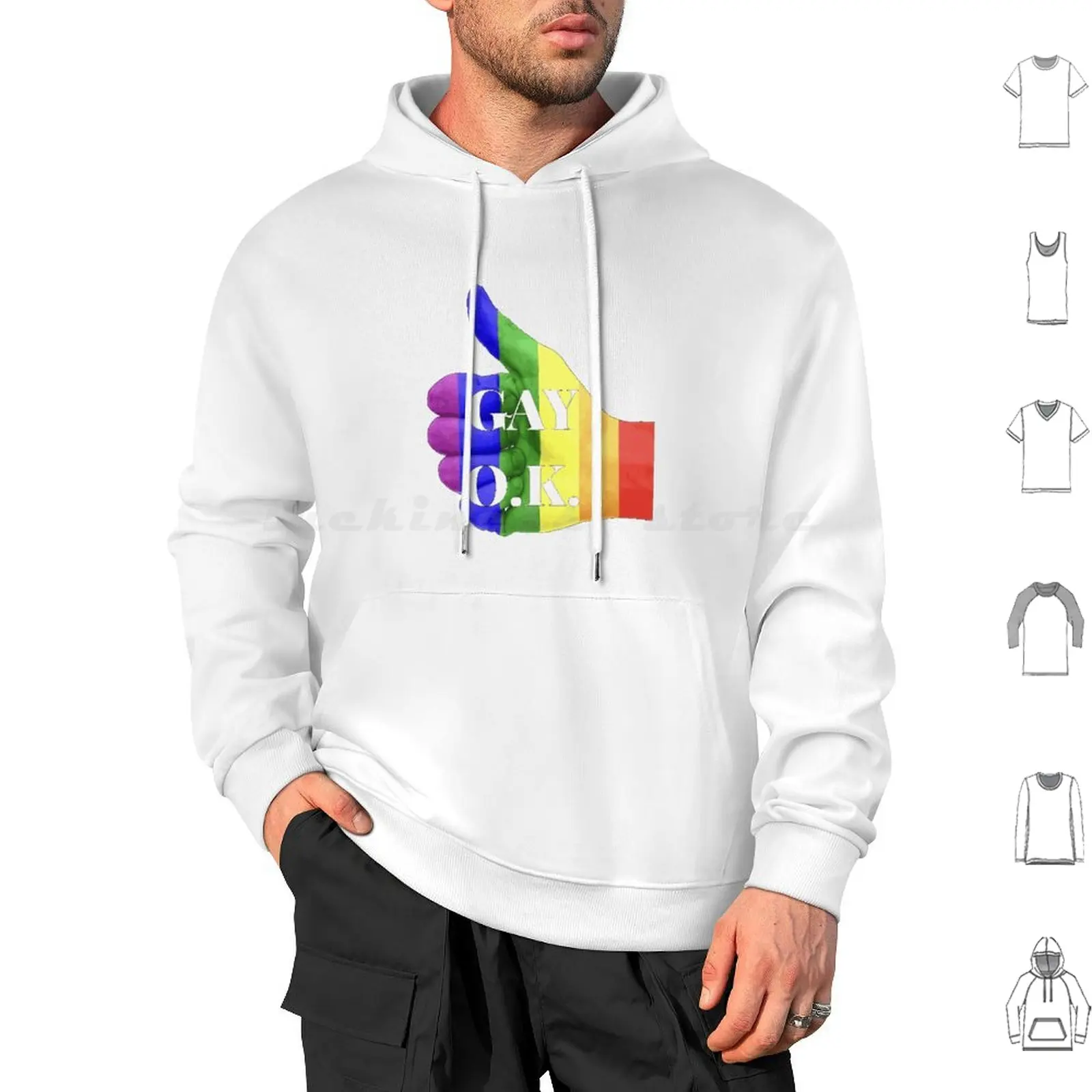 حسنًا أوك. Okay Pride Queer هوديس بأكمام طويلة Pride Queer ثنائي الجنس عبر Polyamorous Polygamy بولي مستقيم جنسي