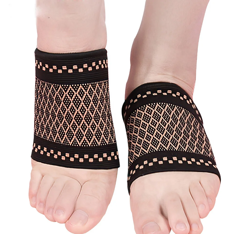 Foot Health Care Arch Support Copper Fiber Compression Arch Sleeve Plantar Fasciitis Brace Flat Feet Relieve Pain Sleeve Socks