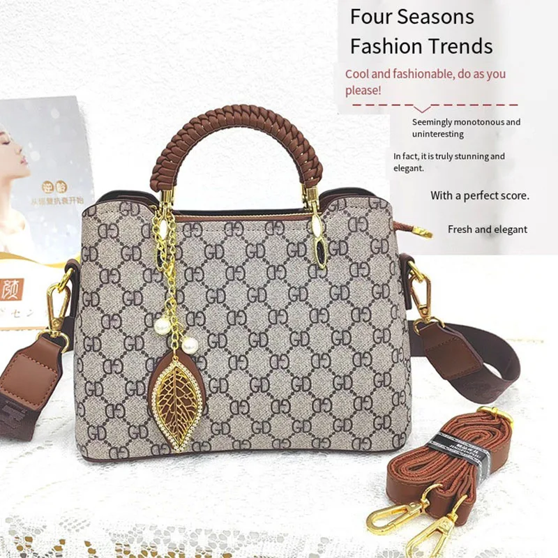 

New Trendy Women's Bag, High-End Textured Handbag, Versatile Printed Shoulder Bag, European and American Style Crossbody Bag