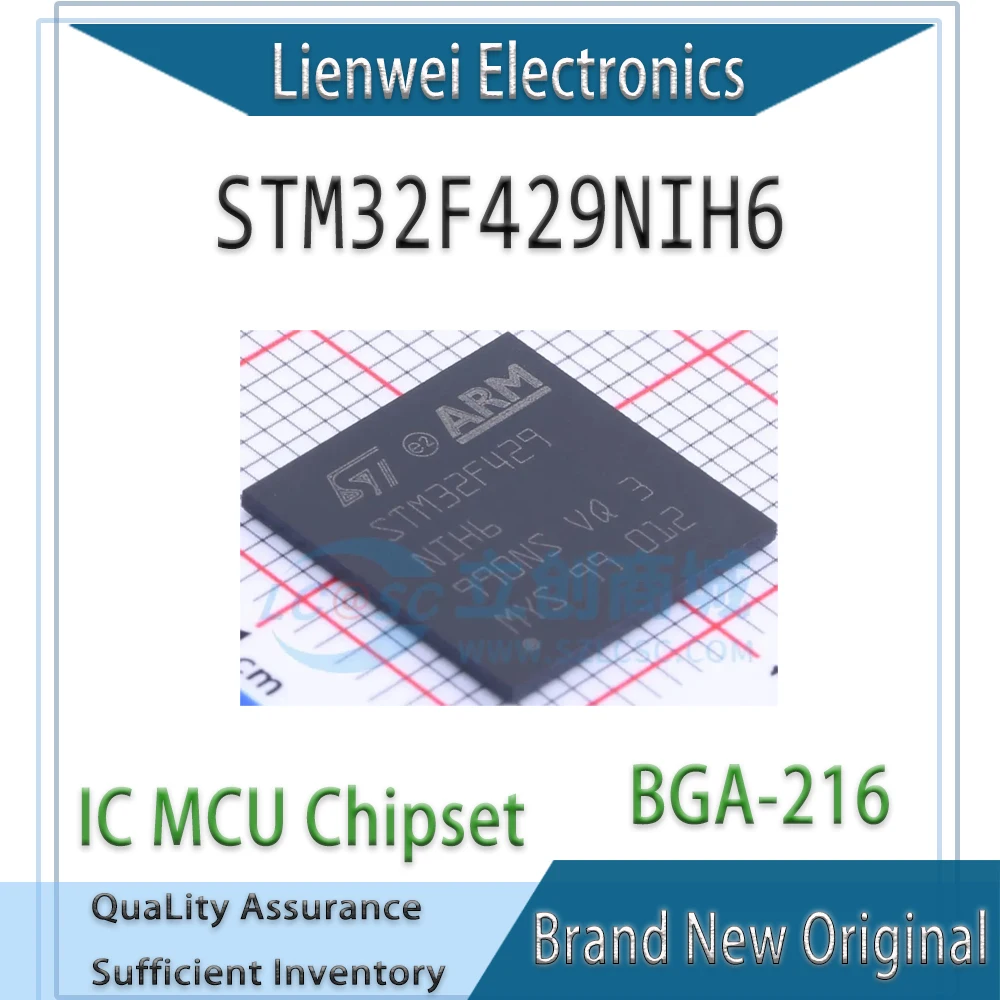 

100% New Original STM32F429 STM32F429NIH6 IC MCU Chipset TFBGA-216