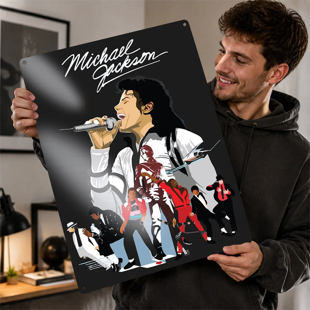 Michael Jackson Aluminum Poster Personalized Metal Sign Album Culture Wall Art Perfect For Home Studios Or Entertainment Rooms
