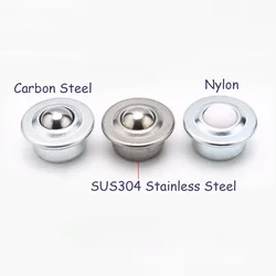 1/2pcs CY-8H/12H/15H/22H/30H Ball Transfer Ball Bearing Bullseye Wheels Carbon Steel / Nylon / SUS304 Stainless Steel