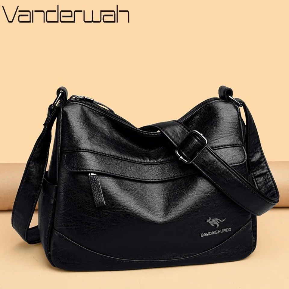 

Элегантная сумка-кроссбоди для женщин, дизайнерская, 2 отделения, высококачественная мягкая искусственная кожа, однотонная, на плечо, для женщин и девушек