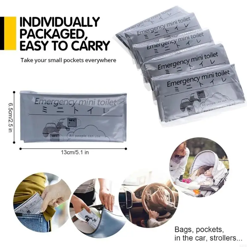 Portable Disposable Emergency Urinal Bag Urine Pouches For Vehicle Travel With Absorbent Cotton Pad Leakproof Unisex Use H9EE