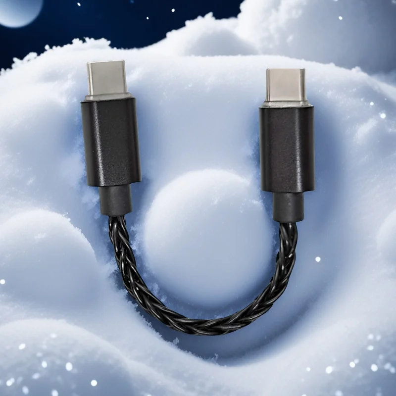 German OFC OTG DAC Adapter Type-C to Type-C AUX Cable HiFi Audio High-Speed Transmission for Smartphone PC Music Lover