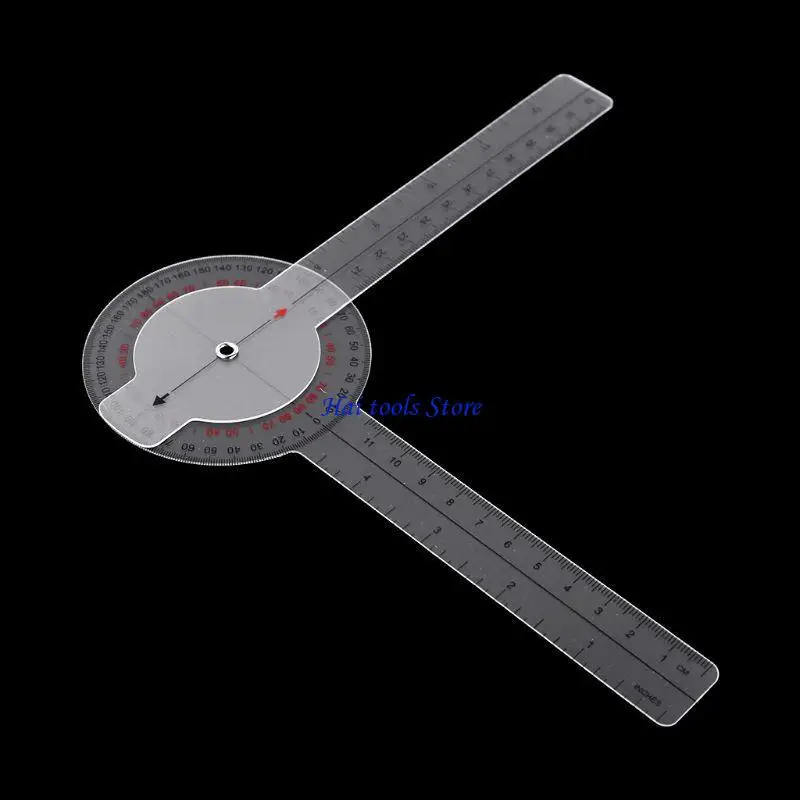 X37E Portable Goniometer 360 Degree Physical Therapy Plastic Protractor PVC Material