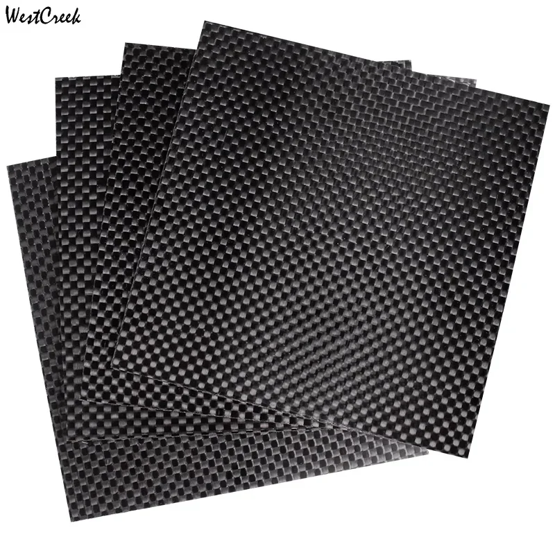 WESTCREEK 0.2mm 0.5mm thick 3K carbon fibre sheet CFRP panel Model airplane Insulation carved plain carbon fiber plate