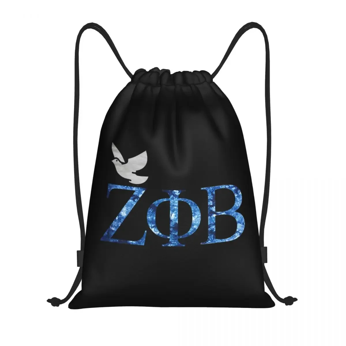 Custom Zeta Phi Beta Drawstring Backpack Bags Men Women Lightweight Gym Sports Sackpack Sacks for Traveling