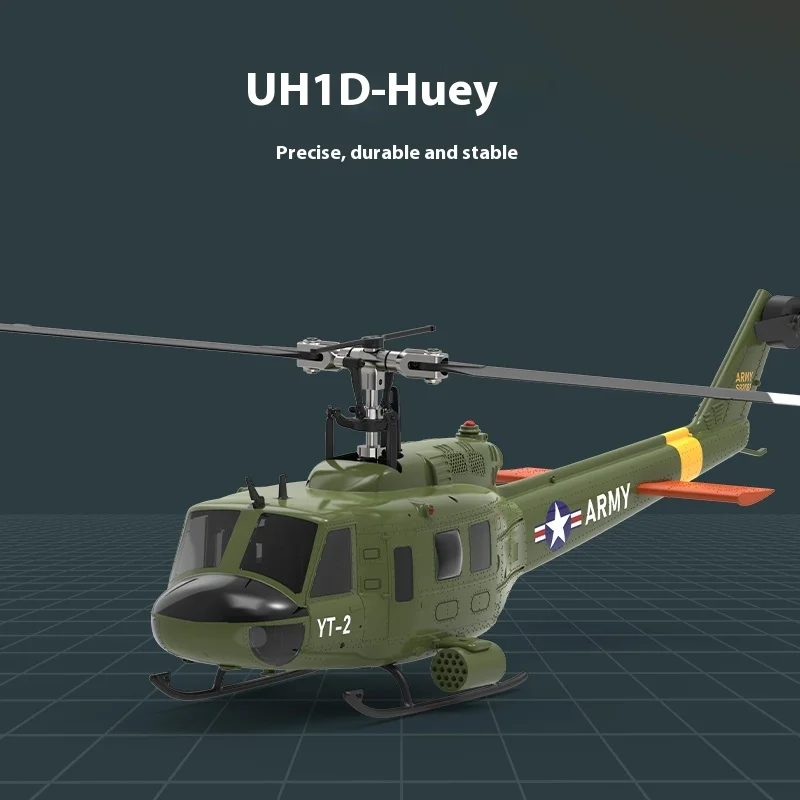 YUXIANG F07 1:34 Huey Uh1d 2.4G 6-Channel Simulation 3d Stunt Helicopter  Six Axis Self Stabilizing Multifunctional Rc Model Toy