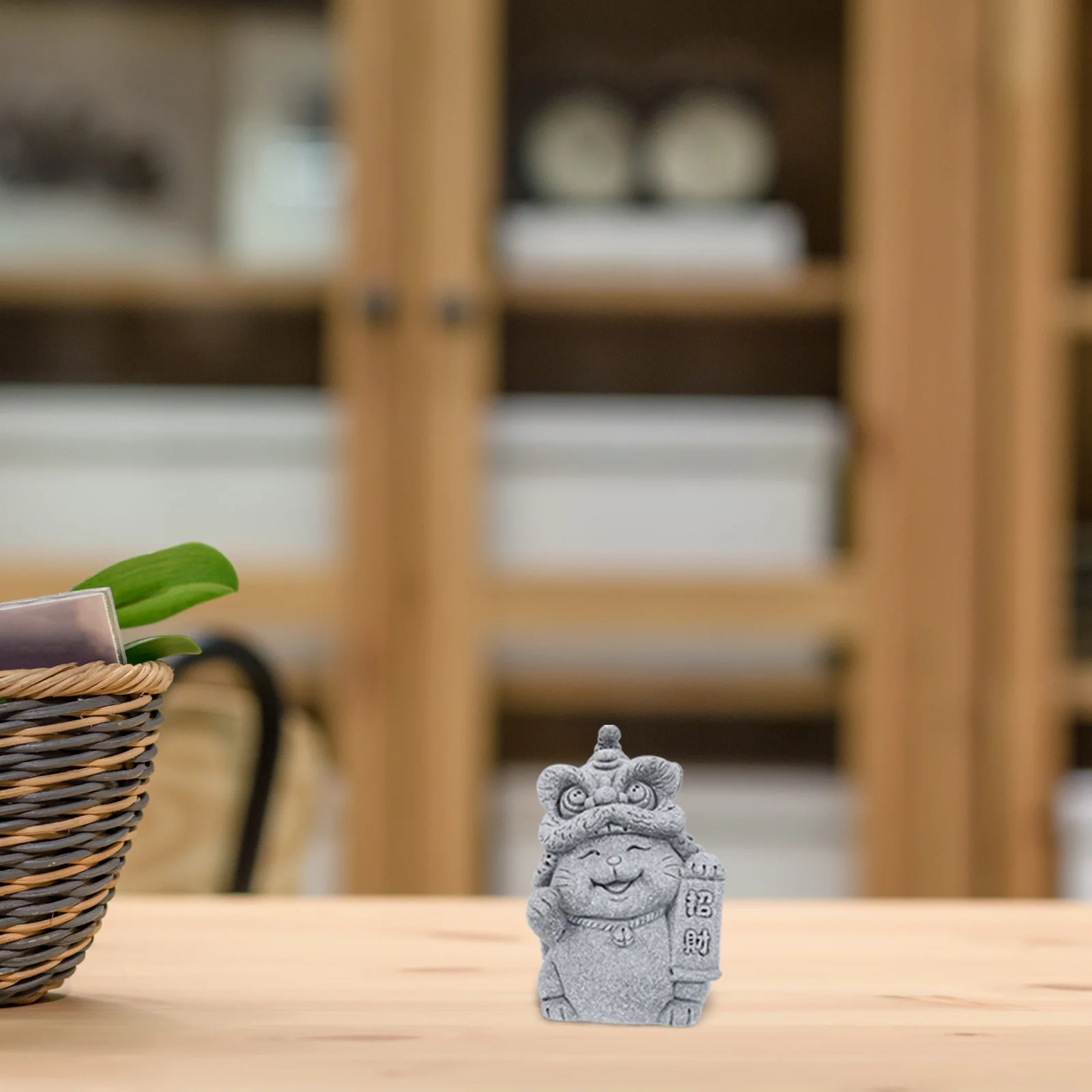 

Adorable Mini Cat Statue for Plant Pot Garden Decor Outdoor Lawn Bonsai Flowerpot Desktop Home Office Creative Chinese Cat Craft