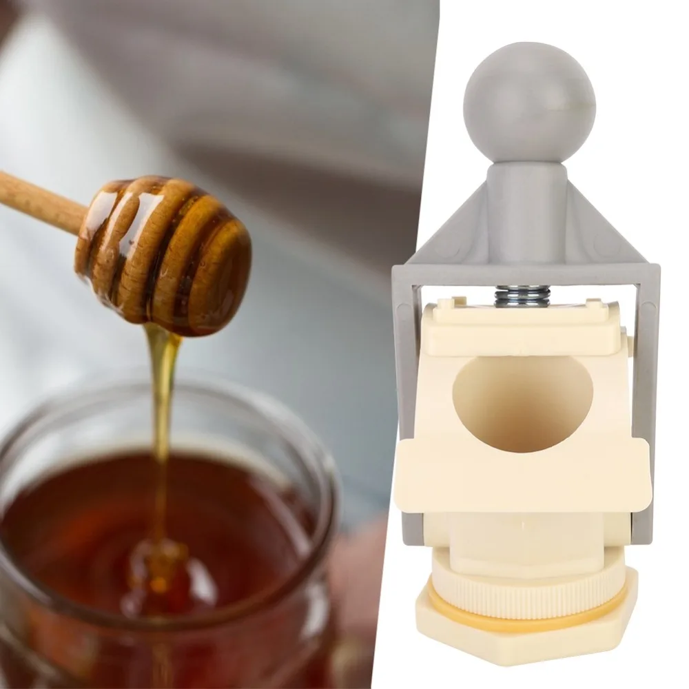 Plastic Honey Gate Valve Gray Adjustable Honey Tap Valve Good Sealing Ergonomic Ball Handle Honey Bottling Valve Beekeeping