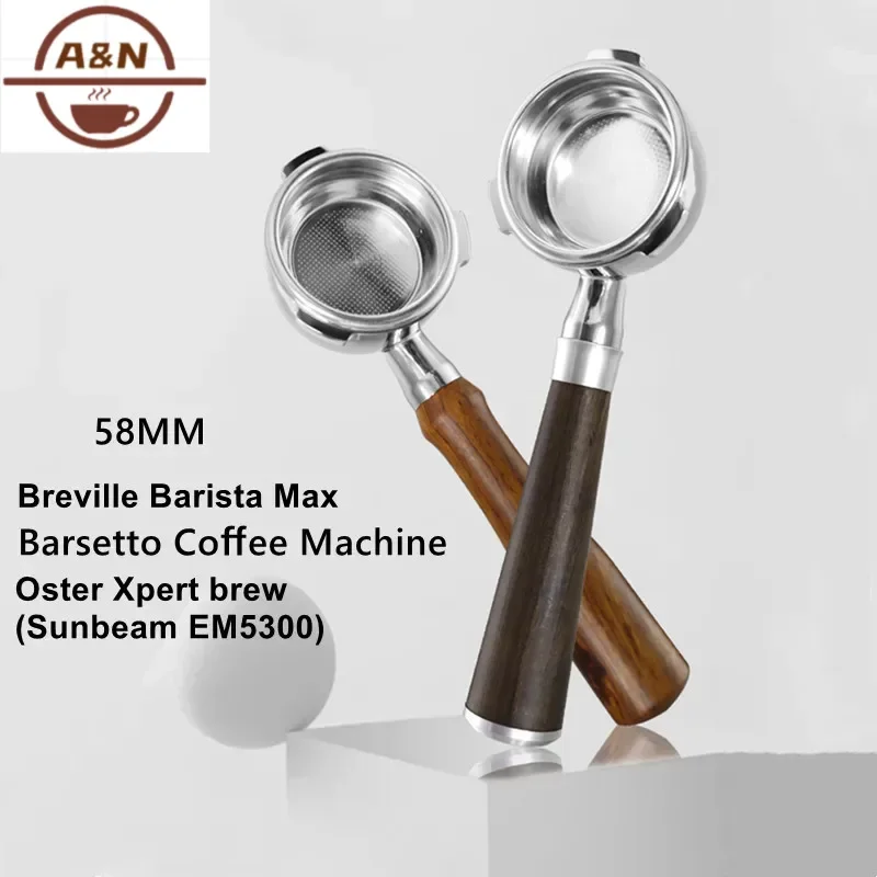 58mm 3 Nails Coffee Bottomless Portafilter Filter Holder For GeviE020DE/Barsetto/Oster Breville Mini VCF-125X Barista Max VCF165